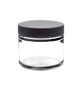 2oz. Plastic Top Glass Jar