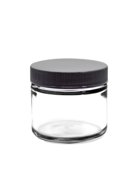 2oz. Plastic Top Glass Jar