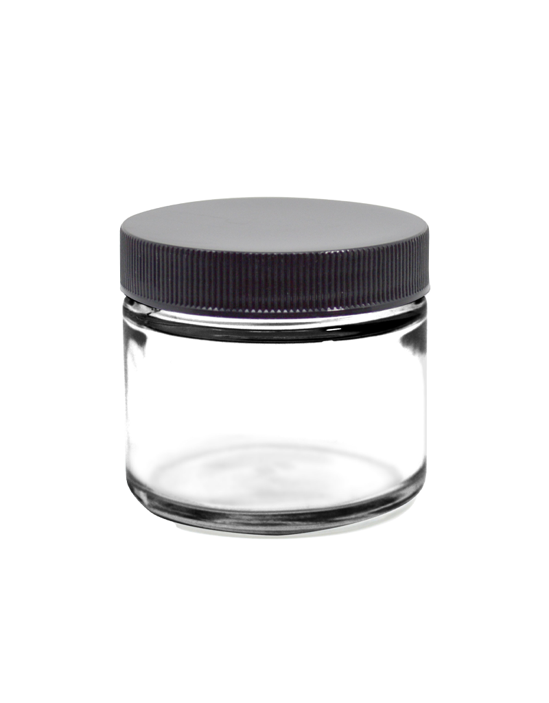 2oz. Plastic Top Glass Jar