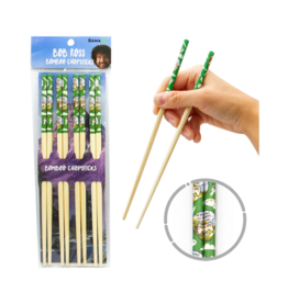 Bob Ross Bamboo Chopsticks 4 Pack