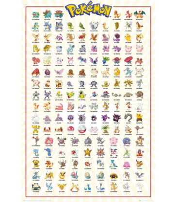 Pokemon - Kanto 151 Original Poster 24"x36"