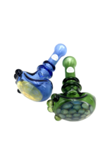 4.5" Vulcan Glass Honey Comb Cap Hand Pipe