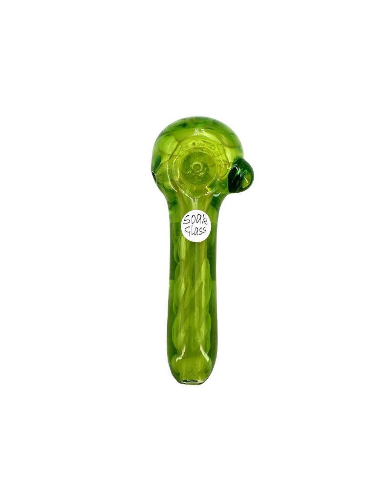 4" Soak Glass Inside Out Lime Juice Hand Pipe