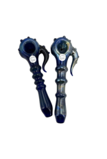 6" G Wiz Horned Blue Fumed Maria Hand Pipe