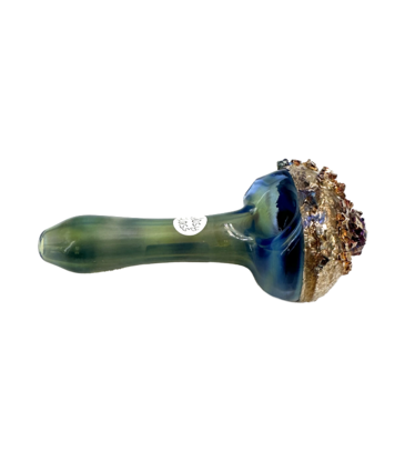 Bubsy Glass 4.5" Bubsy Glass Bismuth Electroplated Fumed Hand Pipe