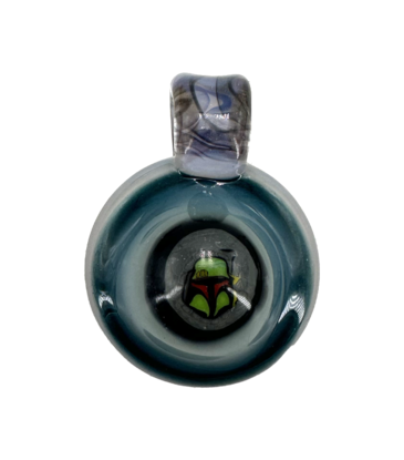 Weisman Glass Weisman Glass Milli Chip Round Pendant Boba Fett