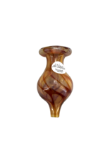 Vulcan Glass Full Honey Comb Ball Carb Cap Amber