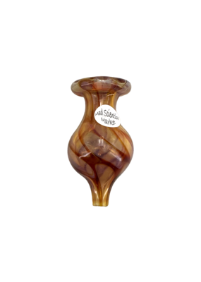 Vulcan Glass Full Honey Comb Ball Carb Cap Amber