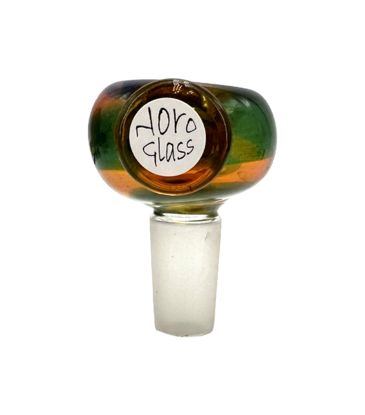Noro Glass 14mm Noro Glass 2 Tone Encalmo Water pipe Bowl Moss Amber