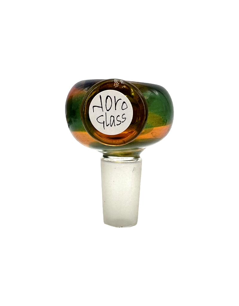 14mm Noro Glass 2 Tone Encalmo Water pipe Bowl Moss Amber