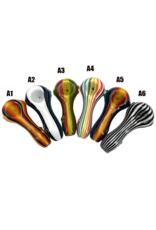 3.5" Hippie Hook Up Multi-Color Lined  Marty Hand Pipe