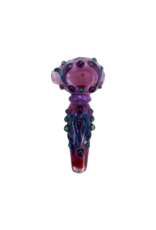 5" Lyric Fancy Pants Floral Design Hand Pipe Deep Magenta