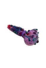 5" Lyric Fancy Pants Floral Design Hand Pipe Deep Magenta