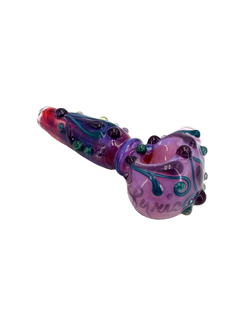 5" Lyric Fancy Pants Floral Design Hand Pipe Deep Magenta