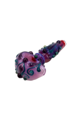 5" Lyric Fancy Pants Floral Design Hand Pipe Deep Magenta