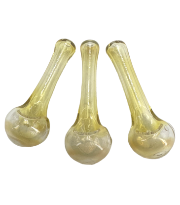 Kitchen Glass 3.5" Kitchen Silver Fumed 3 Hole Hand Pipe