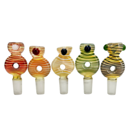 14mm Kitchen Wrapped and Fumed Donut Water Pipe Bowl
