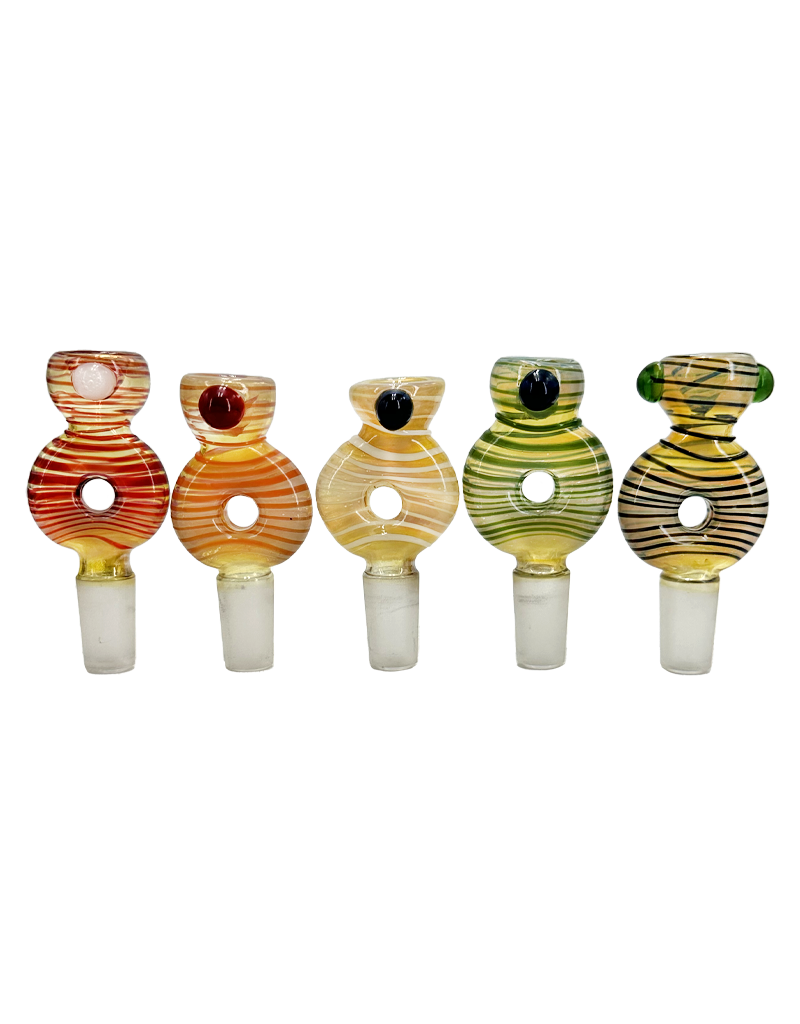 14mm Kitchen Wrapped and Fumed Donut Water Pipe Bowl