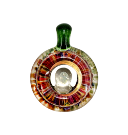 Round Opal Window Pendant Amber