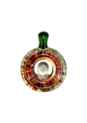 Round Opal Window Pendant Amber