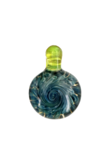 Swirl Explosion with Slime Green Hook Pendant