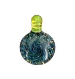 Swirl Explosion with Slime Green Hook Pendant