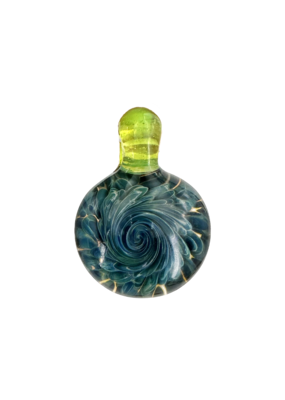 Swirl Explosion with Slime Green Hook Pendant