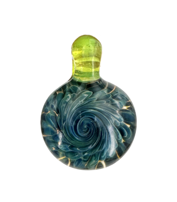 Swirl Explosion with Slime Green Hook Pendant