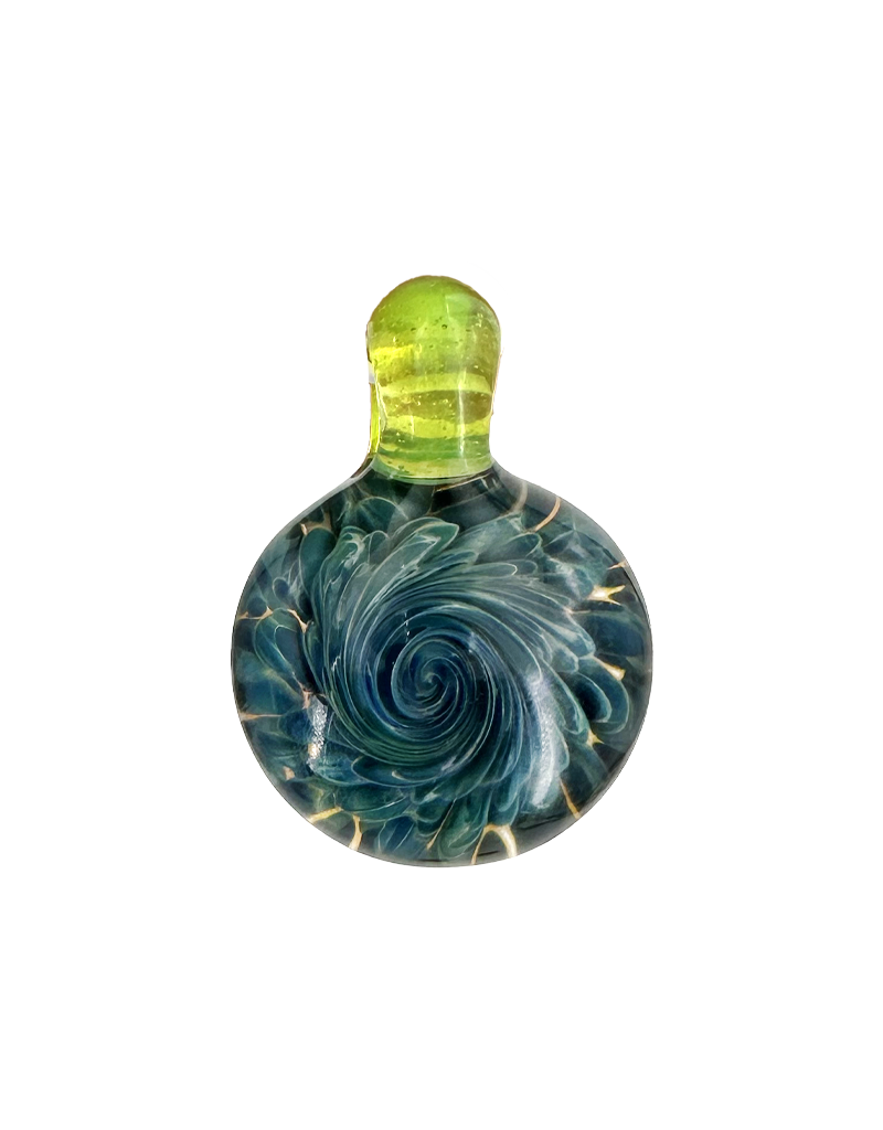Swirl Explosion with Slime Green Hook Pendant