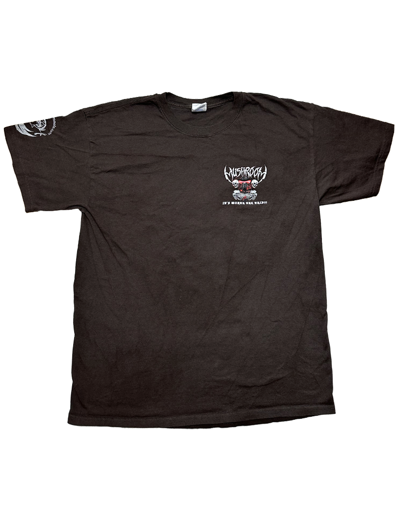 Mushroom Metal Logo T-Shirt Brown