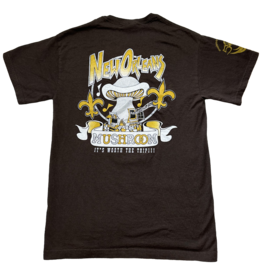 Mushroom Fleur De Lis T-Shirt Brown