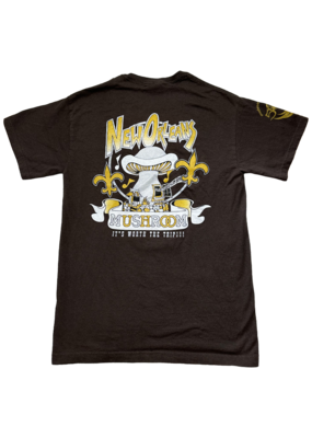 Mushroom Fleur De Lis T-Shirt Brown