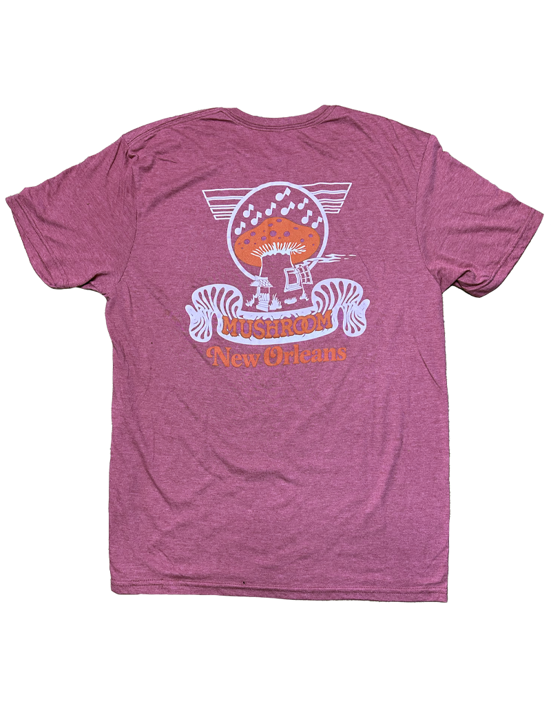 Mushroom Classic Logo Soft Style T-Shirt Heather Berry
