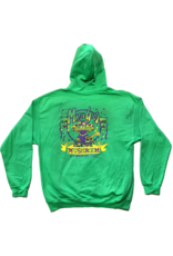 Mushroom Mardi Gras Zip-Up Hoodie Green