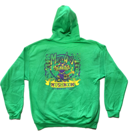 Mushroom Mardi Gras Pullover Hoodie Green