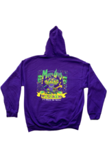 Mushroom Mardi Gras Zip-Up Hoodie Purple