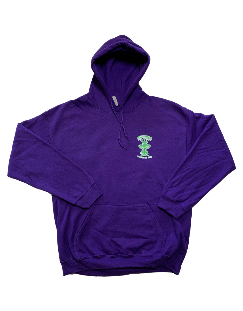 Mushroom Mardi Gras Zip-Up Hoodie Purple