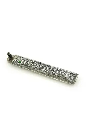 Ornate Metal Ganesh Rectangle Incense Burner