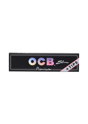 OCB Premium King Size Slim Rolling Papers with Tips