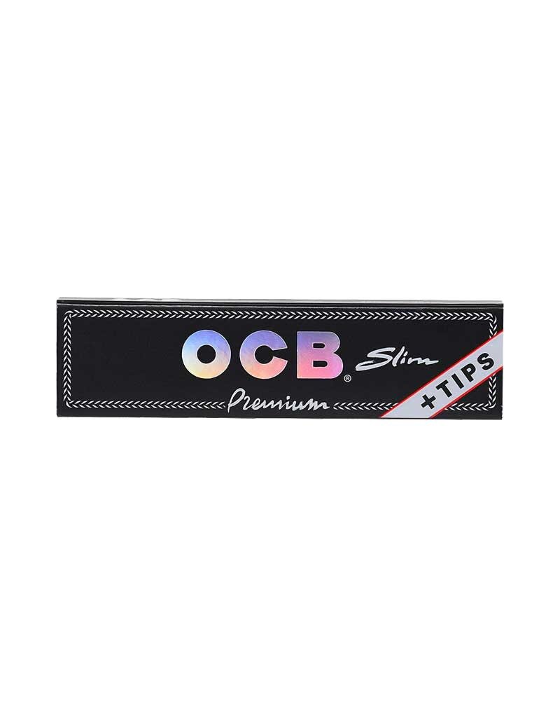 OCB Premium King Size Slim Rolling Papers with Tips