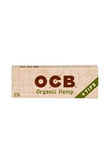 OCB Organic Hemp 1 1/4 Rolling Papers with Tips
