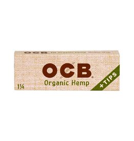OCB Organic Hemp 1 1/4 Rolling Papers with Tips