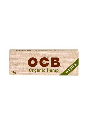 OCB Organic Hemp 1 1/4 Rolling Papers with Tips