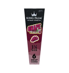 King Palm Hemp 1 1/4 Flavored Cones Grape Swish