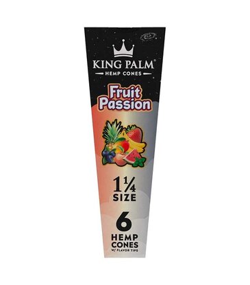 King Palm King Palm Hemp 1 1/4 Flavored Cones Fruit Passion