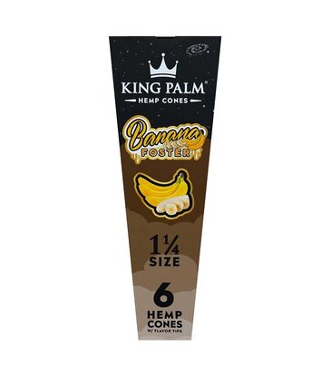 King Palm King Palm Hemp 1 1/4 Flavored Cones Banana Foster