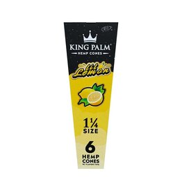 King Palm Hemp 1 1/4 Flavored Cones Lil Lemon