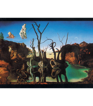 Dali - Swans Reflecting Elephants Poster 36"x24"