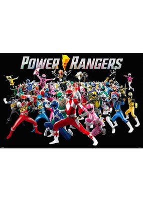 Power Rangers - Retro Group Poster 36"x24"