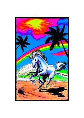 Rainbow Unicorn Blacklight Poster 23"X35"